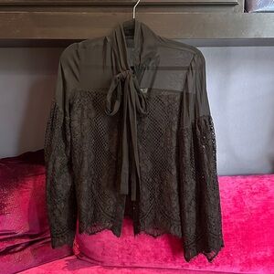 ALEXIS Salvatore Lace Button Blouse